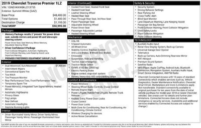 2019 Chevrolet Traverse Premier