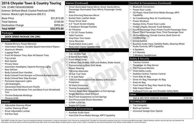 2016 Chrysler Town & Country Touring