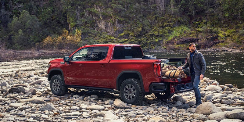 2026 GMC Sierra 1500 towing-focused truck exterior with durable bed and off-road styling Monticello, IN
